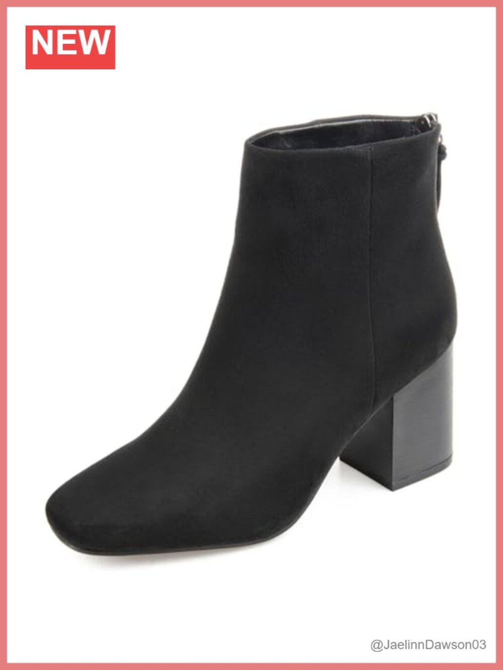 Women's Comfort Foam Audrina Ankle Booties Stacked Heel Square Toe Vegan Leather
